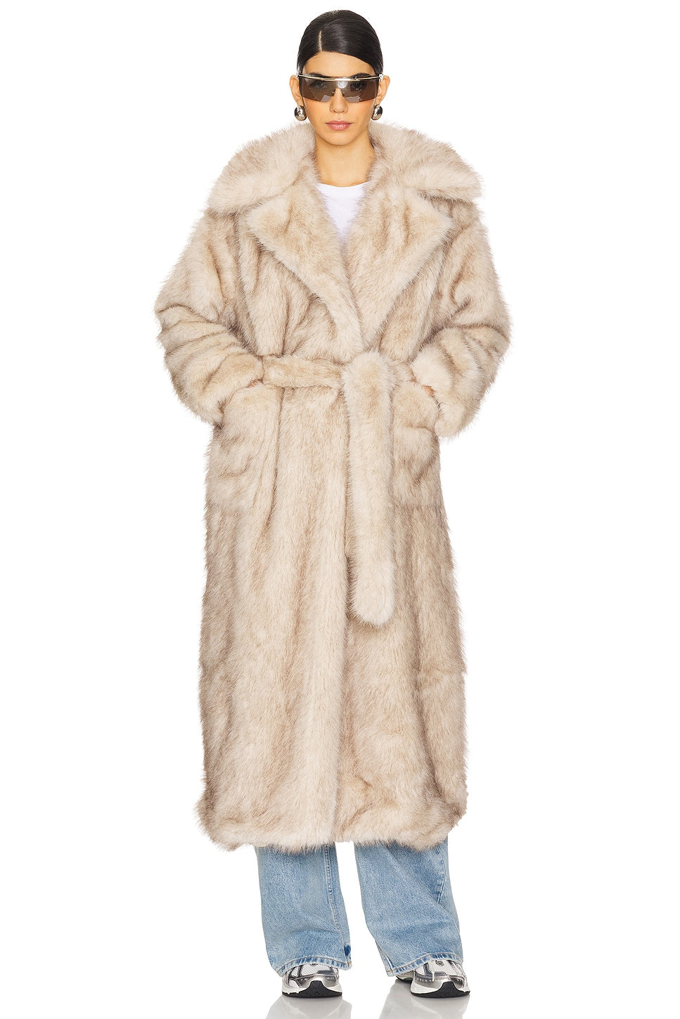 Schiffer Faux Fur Coat in Beige