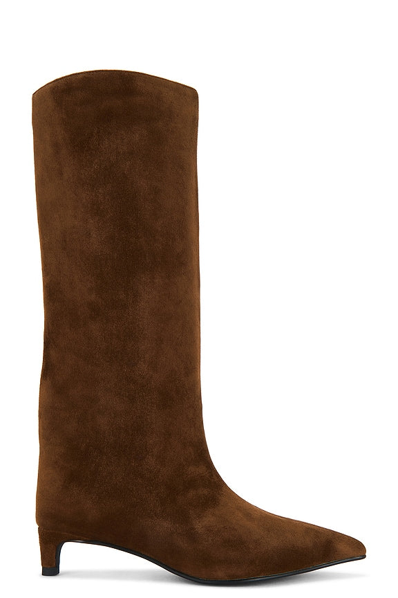 The Stacey Suede Boot in Cocoa