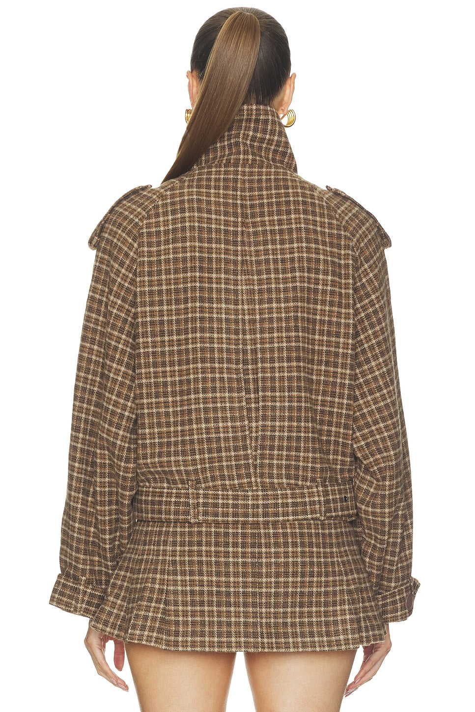 Fletcher Check Jacket in Brown & Orange