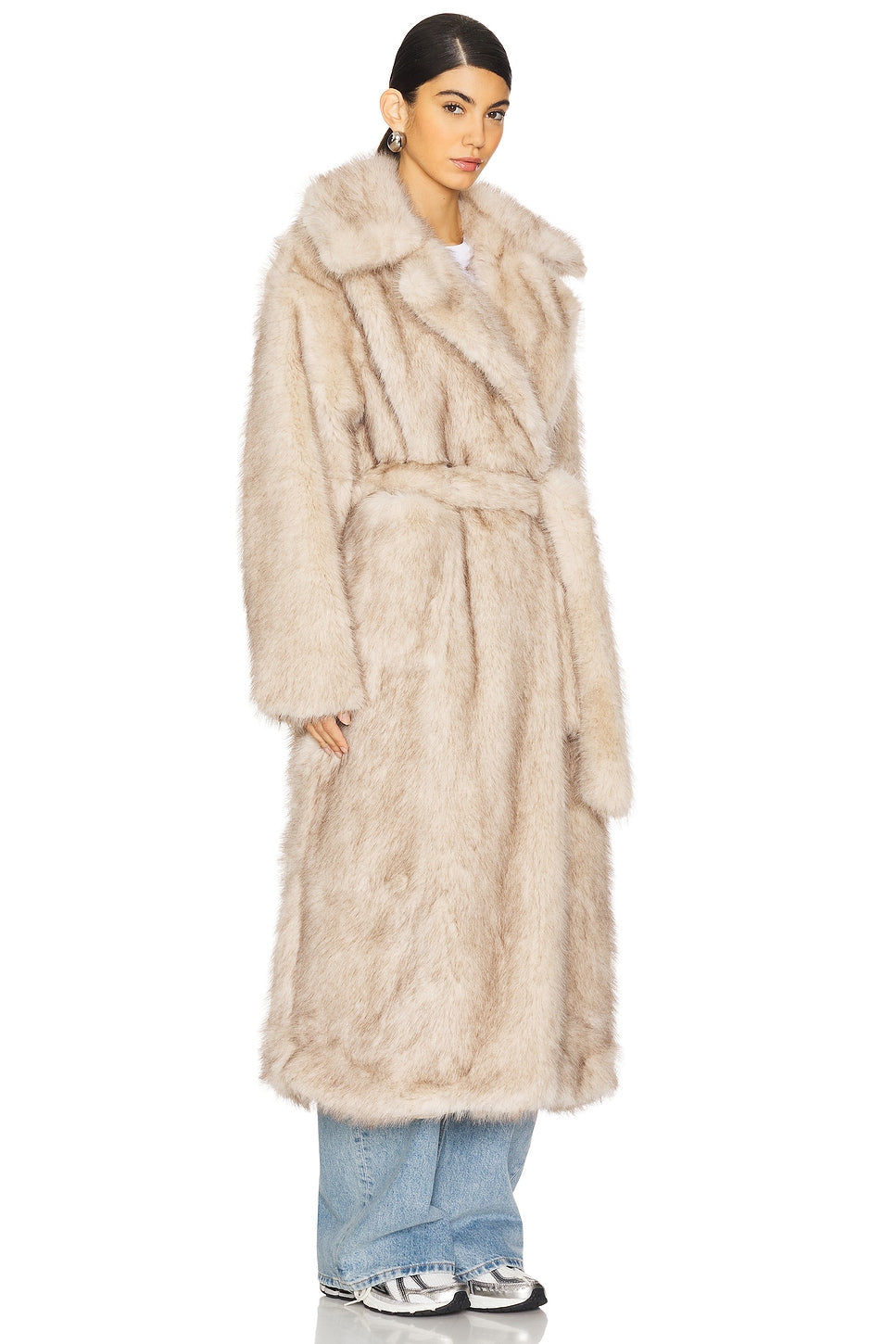 Schiffer Faux Fur Coat in Beige