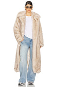 Schiffer Faux Fur Coat in Beige