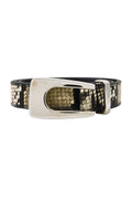 The Stassie Belt in Snake & Silver
