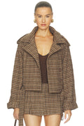 Fletcher Check Jacket in Brown & Orange